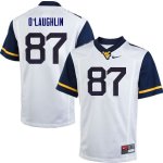 Men's West Virginia Mountaineers NCAA #87 Mike O'Laughlin White Authentic Nike Stitched College Football Jersey YY15O58JD